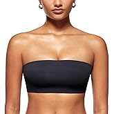 INLYRIC Women's Inbarely Strapless Bandeau Bra Bralette Tube Top Seamless Comfortable Stretchy Non Padded Bras Tops