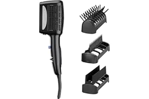 INFINITI PRO CONAIR 3-in-1 Styling Hair Dryer, 1875W Blow Dryer with 3 Styling Attachments to Detangle, Straighten, and Volumize, Tourmaline Ceramic Coating and Ionic Conditioning, Black