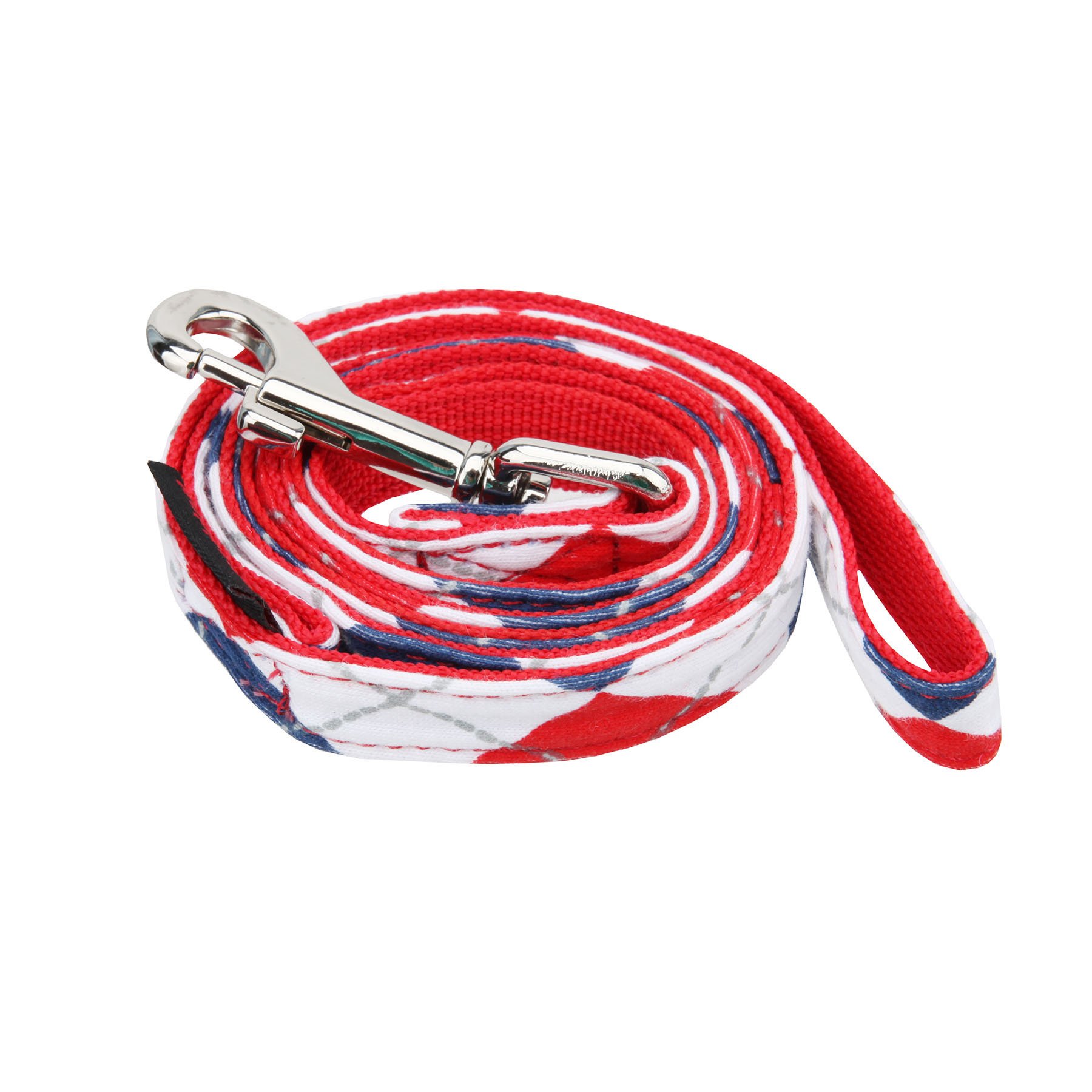 Puppia Argyle Lead, Large, Red