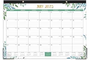 COBOLL Desk Calendar 2025-2026, 18 Months Calendar from July 2025 to December 2026, 17" x 12", 2025-2026 Desk Calendar Large Ruled Blocks for Planning