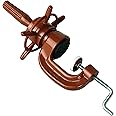 Wig Clamp - Swiveling Wig Head Styling Clamp with Adjustable Rotator - For Salon & Home Use - Brown - by Adolfo Design