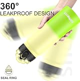 GOPPUS 600ml Stainless Steel Water Bottle with Straw – Double Wall Insulated view 3