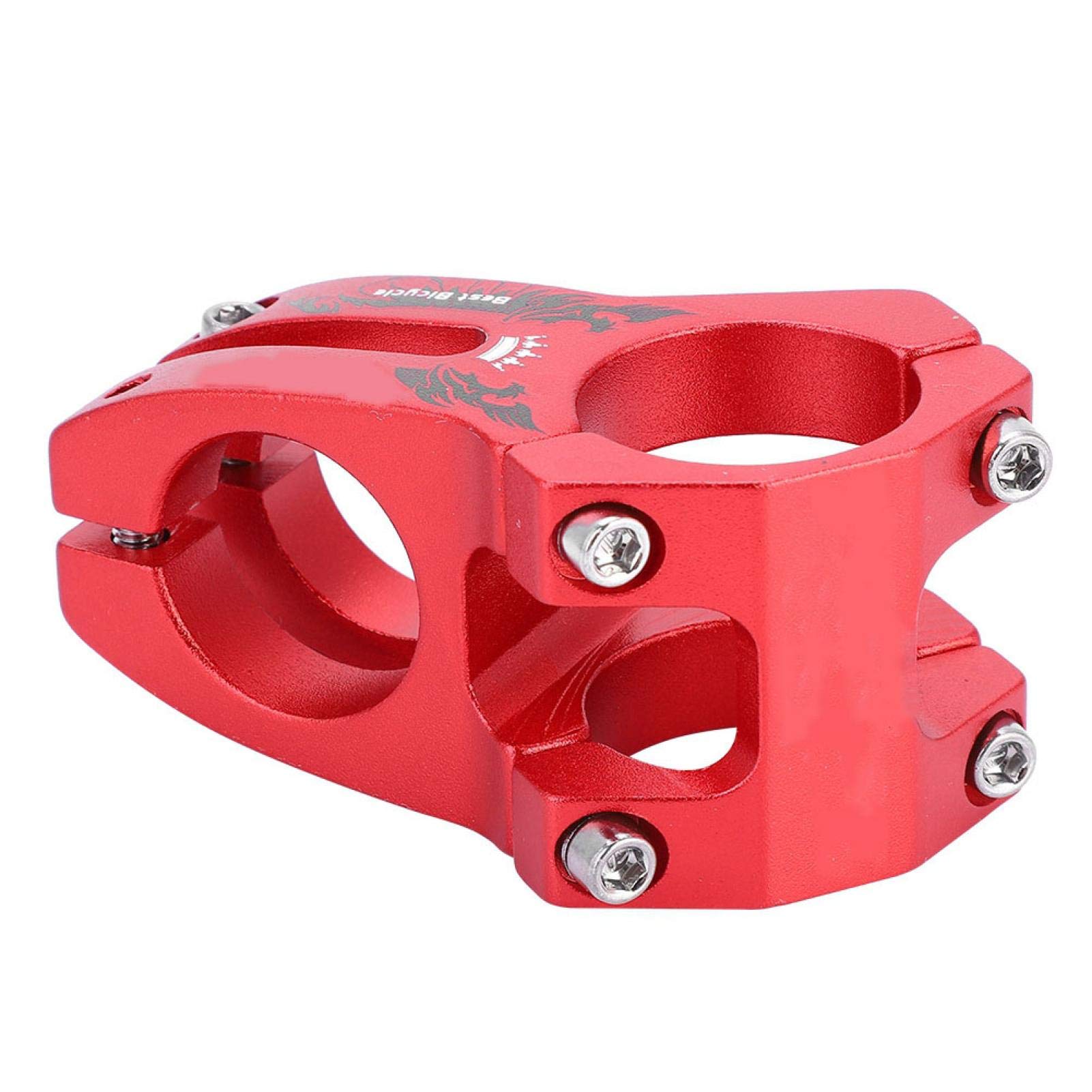 Bike Handlebar Stem 31.8mm Aluminium Alloy Bicycle Handlebar Stem for Mountain Bicycle Road Bike Fixie Gear Cycling(Red)