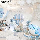 ASIYUHY White Balloons 100 Pack 12 Inch Latex with 2 Ribbon Rolls view 6