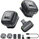 Wireless Lavalier Microphone for iPhone &amp; Android, Dual Wireless Lapel Mic with USB-C &amp; Lightning Adapters, AI Noise Cancelling, 330FT Range, 16H Battery for Video Recording, TikTok, YouTube, Podcast