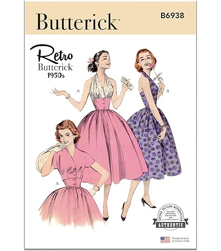 Amazon.com: Butterick Misses' 1950's Vintage Playsuit, Midriff