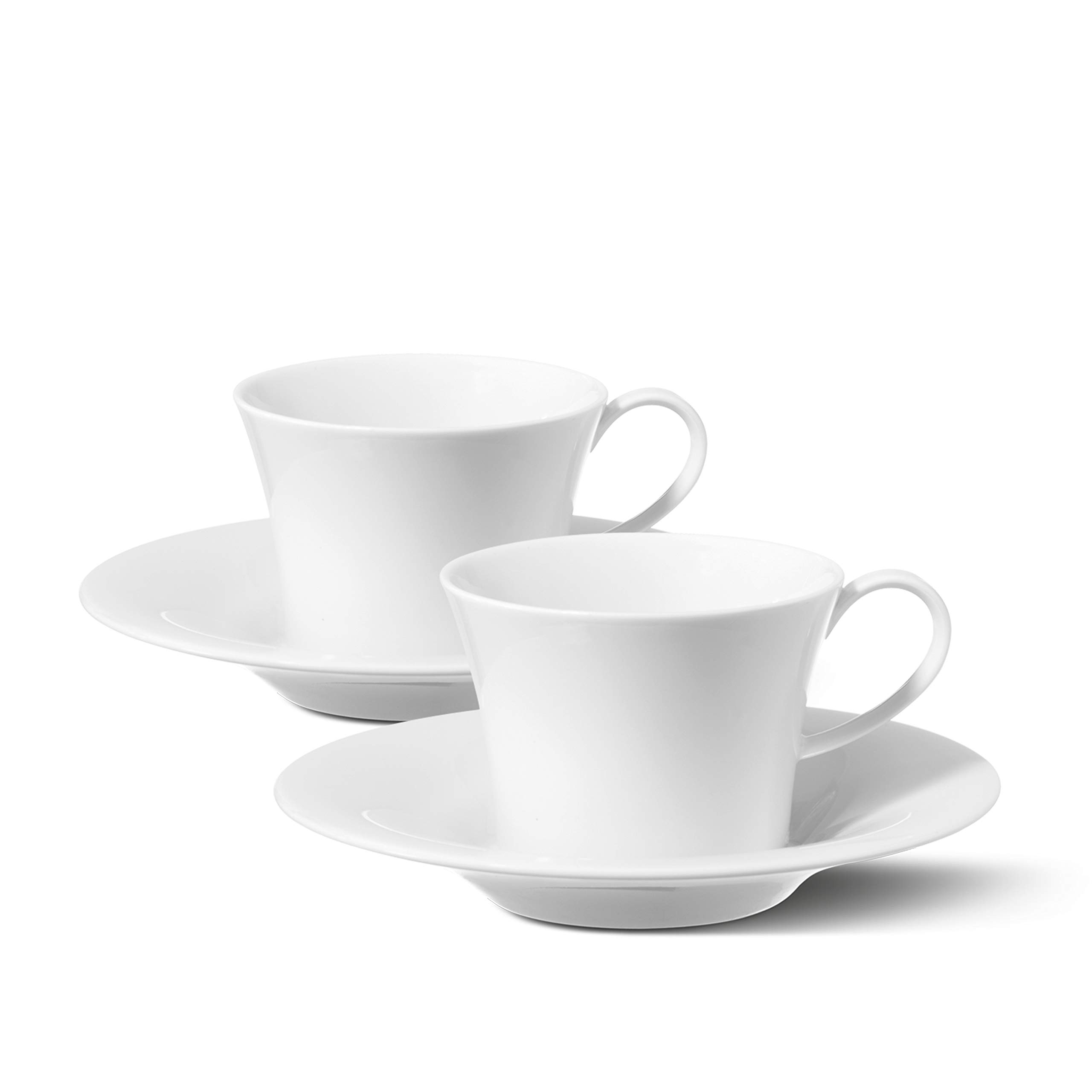 KPM Berlin Berlin Espresso Set 4 Pieces Porcelain White Espresso Cups with Saucers Design Enzo Mari in Gift Box