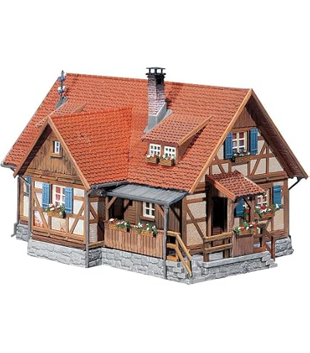 Amazon.com: Faller 130257 One Family House with Trim HO Scale