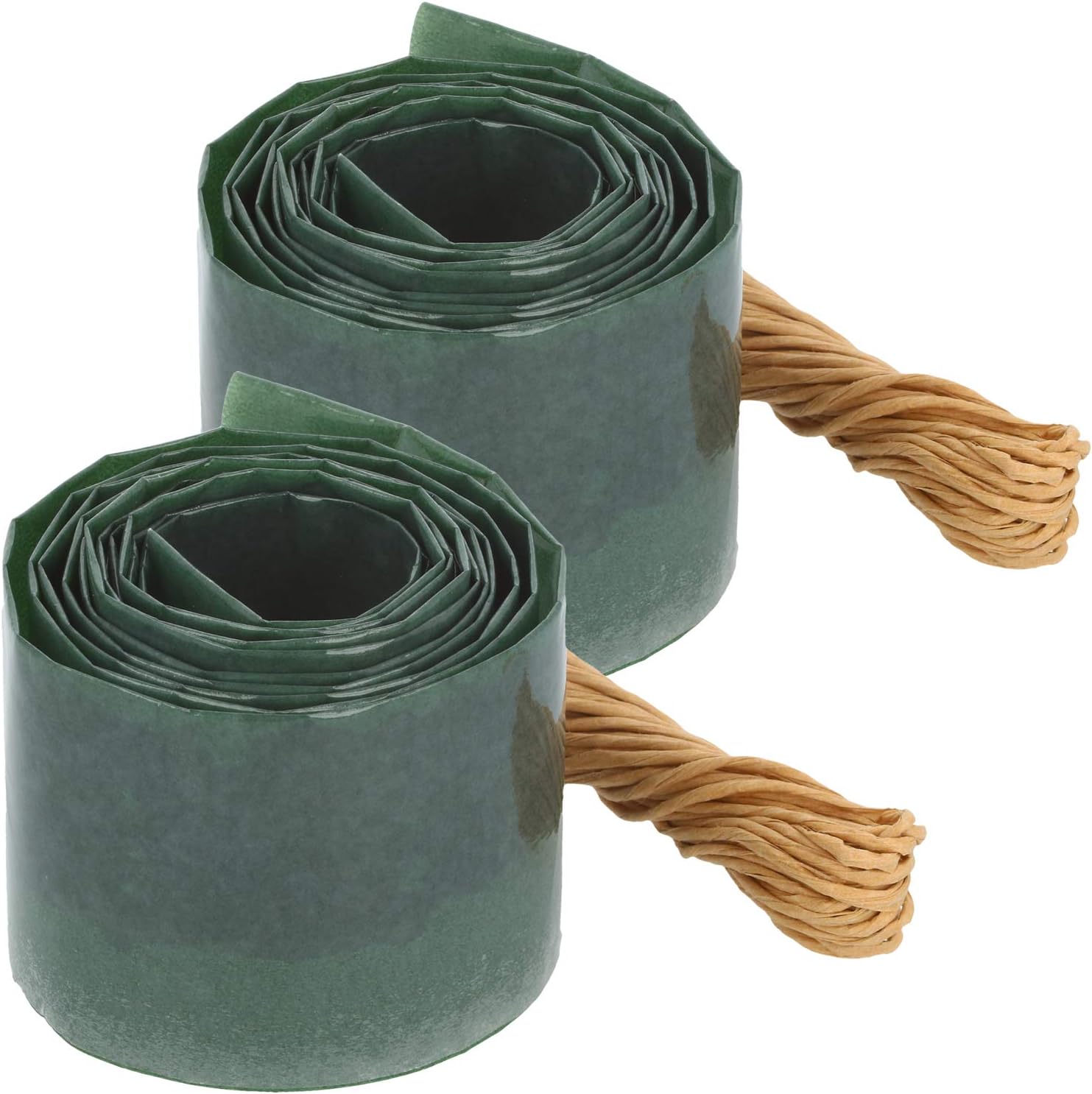 com-four® Anillo de Cola de árbol 2X con Cinta de fijación, Trampa de Cola para orugas, Insectos y Otras plagas