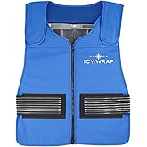 Phase Change Cooling Vest by Icy Wrap for Men & Women, Hot Weather, Ice Reflective Vest with 30 PCS Ice Packs, High Tech Phase Change PCM material, stays cold for 1 hour +.