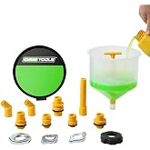 OEMTOOLS 87009 No-Spill Coolant Funnel Kit, 15 Pc Fluid &amp; Oil Funnel Set | Allows Access To Hard-To-Reach Radiators, Includes 45&deg; Angled and 5" Extension, Spill Free Funnel Kit Cooling System
