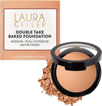 LAURA GELLER NEW YORK Baked Double Take Powder Foundation Medium Matte Finish