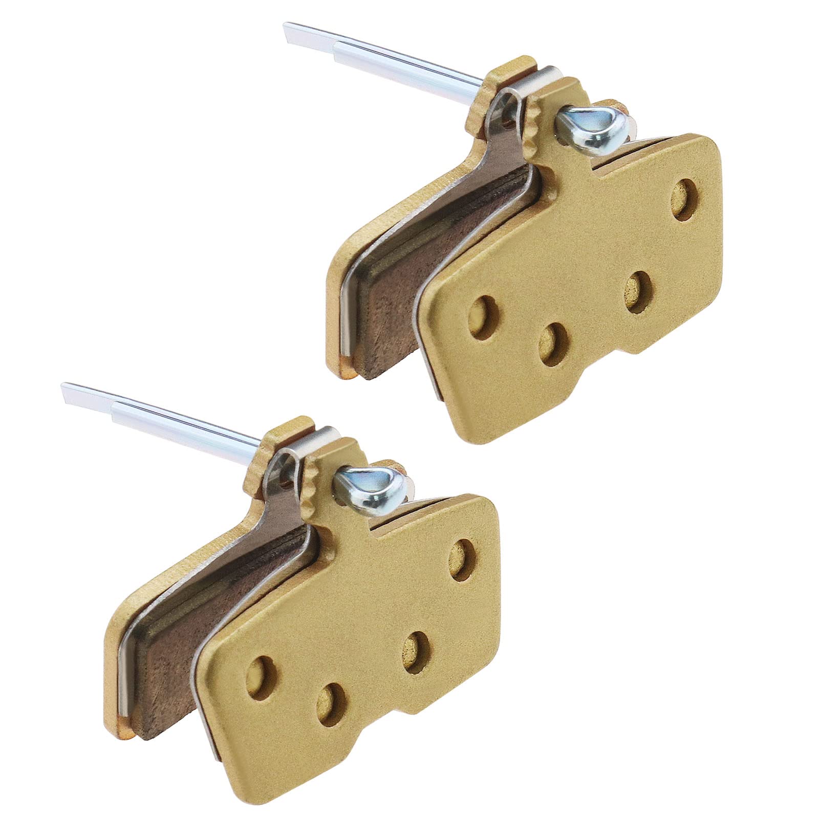 eMagTech 2 Pairs Sintered Brake Pads Compatible with Avid Code R Metal Replacement Brake Pads Disc Brakes Repair Kit For Mountain Bike 40x26mm,Gold
