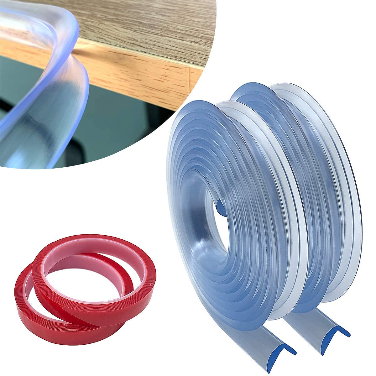 2 Pack Table Edge Protectors,4 Meters Safety Corner Guards Bumper Strip,15mm Thickened Widened Transparent Edge Protection For Kids,Baby,Children