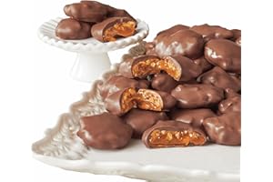 The Swiss Colony Chocolate Pecan Clusters - Creamy Milk Chocolate with Velvety Caramel and Crunchy Pecans, Gourmet Candy Dessert Treat, Delights Gift Box
