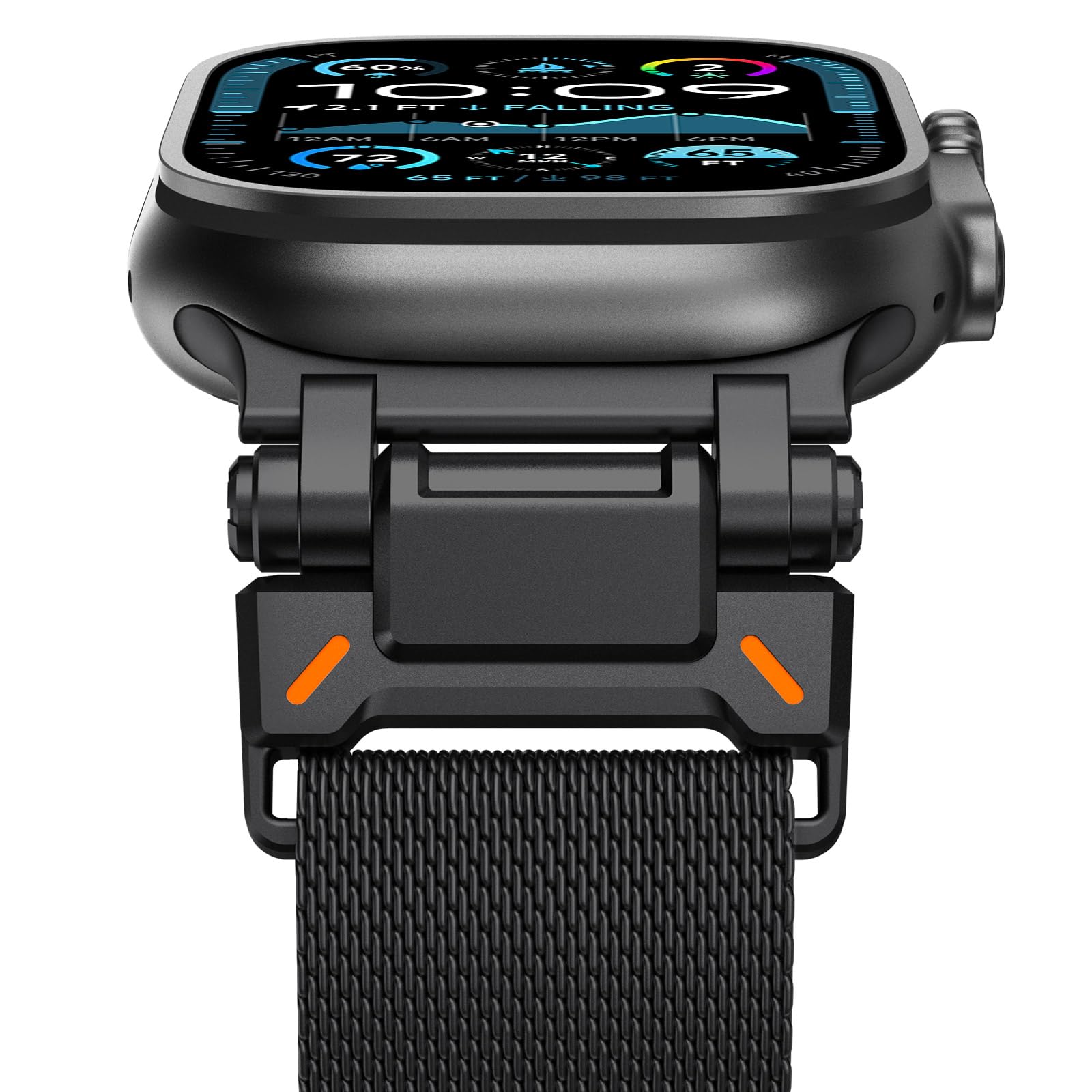 NewWays Metal Strap Compatible with Apple Watch Straps 49mm 46mm 45mm 44mm 42mm(Series 3 2 1),Milanese Magnetic Replacement Band for iWatch Ultra 3 2 1 Series 11 10 9 8 7 6 5 4 3 2 1 SE,Black