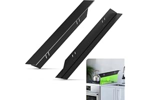 Stainless Steel Stove Gap Covers | 2 Pack Heat Resistant Stove Gap Filler | Extendable Oven Counter Gap Cover 13.8”–27.5” | D