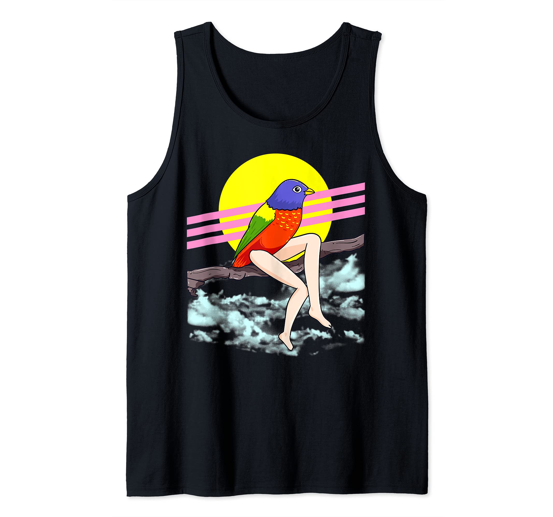 Long Leg Bird Funny Bird With Human Legs Tank Top