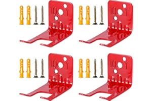 JMHNEWHOPE 4 Pack Fire Extinguisher Mounts & Brackets, Universal Fire Extinguisher Brackets and Holders, Fire Extinguisher Wall Hook Holder Hanger for All 5 to 40 Lb Extinguishers, with Screws