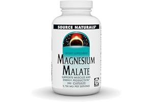 Source Naturals Magnesium Malate, Supports Muscles and Energy Production*, 3750 MG - 200 Capsules
