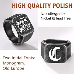 FindChic Personalized Old Europe Letter Engraved