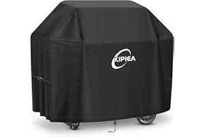 Kipiea 58-Inch Heavy Duty BBQ Cover for Weber Genesis 300 Series & New Genesis 300 Grills, 500D Waterproof Grill Cover with W