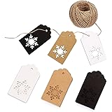 thumbnail interactive-video image 1 of 100 Primitive Crow Hang Tags With Cotton Strings - 2x2-1/8 Inch Rustic Price Tags For Crafts 1 of 10