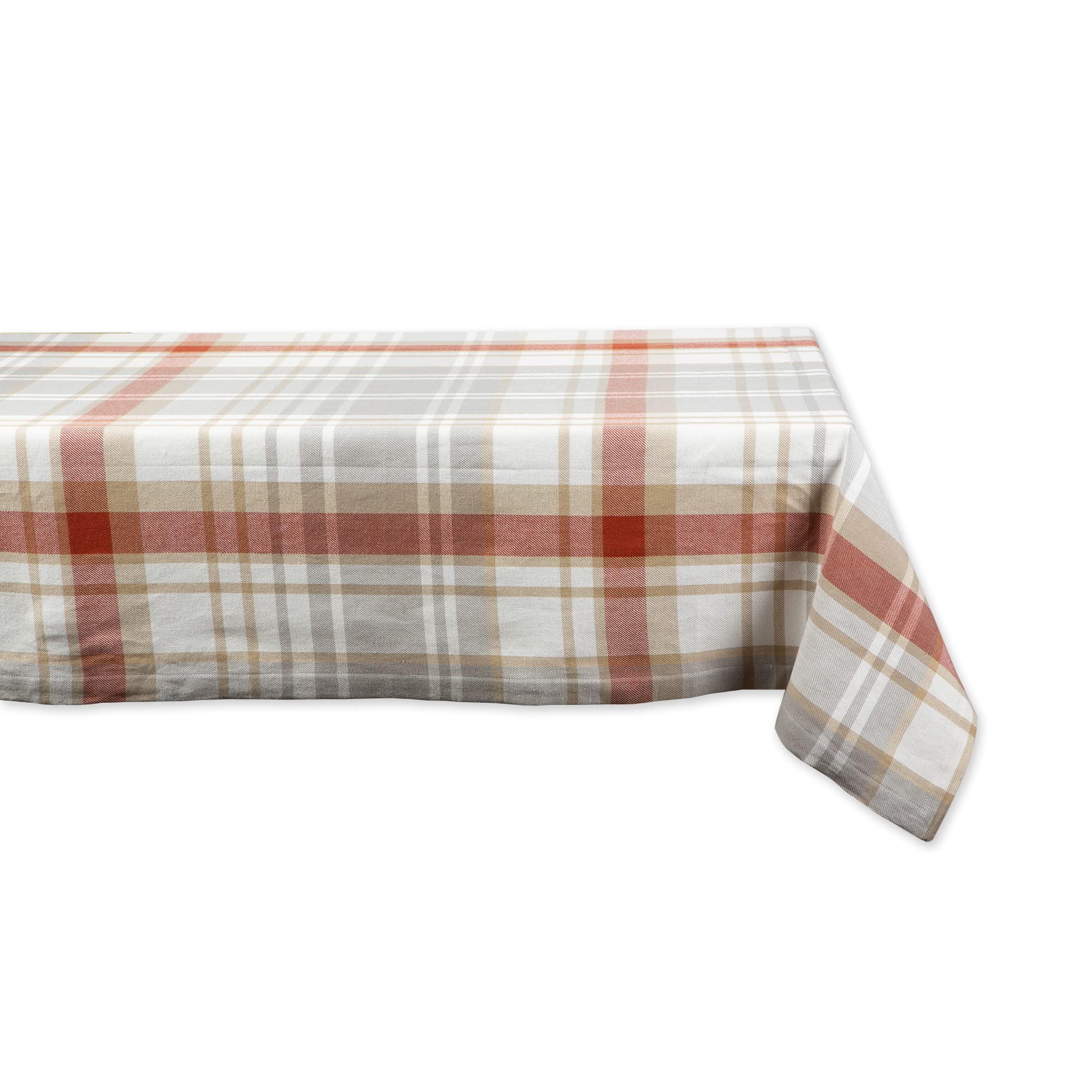DII Thankful Autumn Collection Fall Tabletop Decoration, Rectangle Tablecloth, 60x120, Cozy Picnic Plaid Image