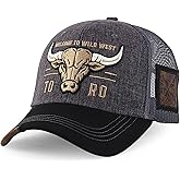 Trendy Apparel Shop Bull Embroidered Western Snapback Trucker Cap