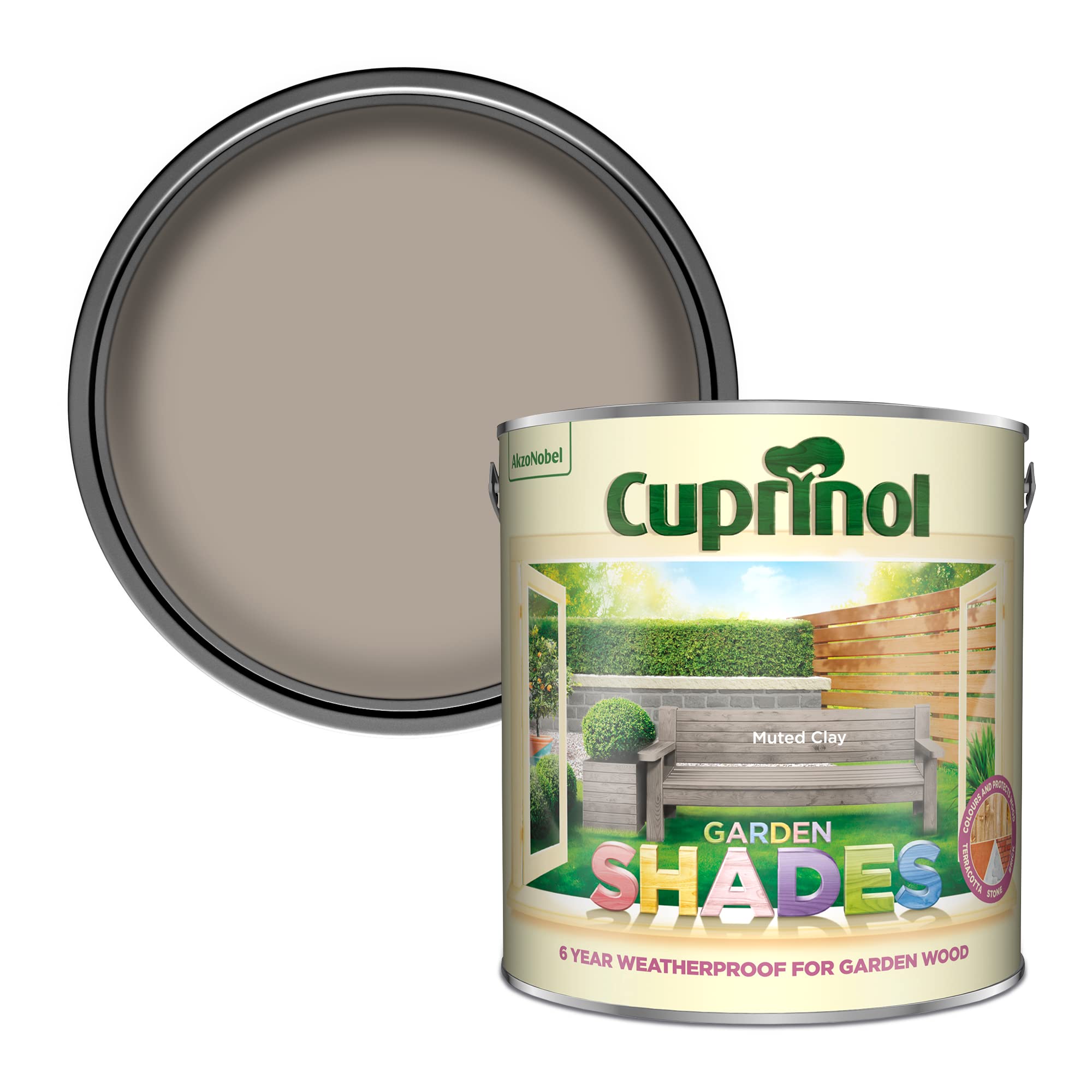 Cuprinol 5122397 Garden Shades Exterior Woodcare, Muted Clay, 2.5L