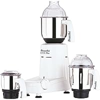 Preethi Eco Plus Mixer Grinder 110-Volt for use in USA/Canada, white, 3-jar