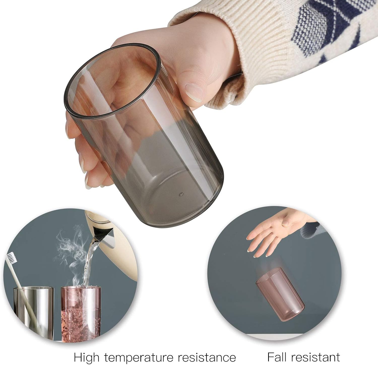 MOPMS Multifunctional Wall-Mounted Toothbrush Holder, Bathroom Space Saving Toothbrush Organizer - 4 Cups: Kitchen & Dining