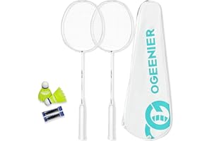 OGEENIER Badminton Set, Badminton Racquet Set of 2 or 4