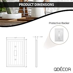 Questech Decor Light Switch Covers, Single Toggle