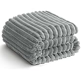 HIMEET Soft Light Grey Twin Blanket for Bed - 300GSM Cozy Fleece Blanket for men, Small Lightweight Bed Blankets Graduation Birthday Gifts for Her Him, Home School Dorm Decor, Light Grey, 60x80 Inches