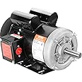 VEVOR 2HP Electric Motor 1725 rpm, AC 115V/230V, 143/5T Frame, Air Compressor Motor Single Phase, 7/8" Keyed Shaft, CW/CCW Rotation for Agricultural Machinery and General Equipment