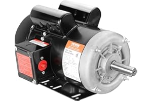VEVOR 2HP Electric Motor 1725 rpm, AC 115V/230V, 143/5T Frame, Air Compressor Motor Single Phase, 7/8" Keyed Shaft, CW/CCW Rotation for Agricultural Machinery and General Equipment