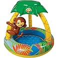 Poolmaster Learn-to-Swim Go Bananas Monkey Inflatable Kiddie Pool With Canopy