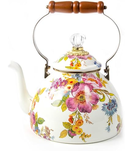 Laura Ashley China Rose Bouilloire Induction 2.5L Sifflante - Acier Inoxydable Design Floral Théière Inox 10 Tasses Laura Ashley China Rose Bouilloire Induction 2.5L Sifflante - Acier Inoxydable Design Floral Théière Inox 10 Tasses