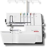 Bernette B68 Airlock Serger with easy air threading, overlock coverstitch combo, high-speed stitching, LED lighting, adjustable stitch length, heavy-duty design, perfect for quilting and beginners.