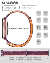 Nylon Loop Sport Band Compatible with Apple Watch