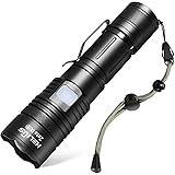 Super Bright Rechargeable USB Led Flashlights High Lumens,Zoomable 5Modes Tactical Flash Light, Bright Handheld Lights,Powerf