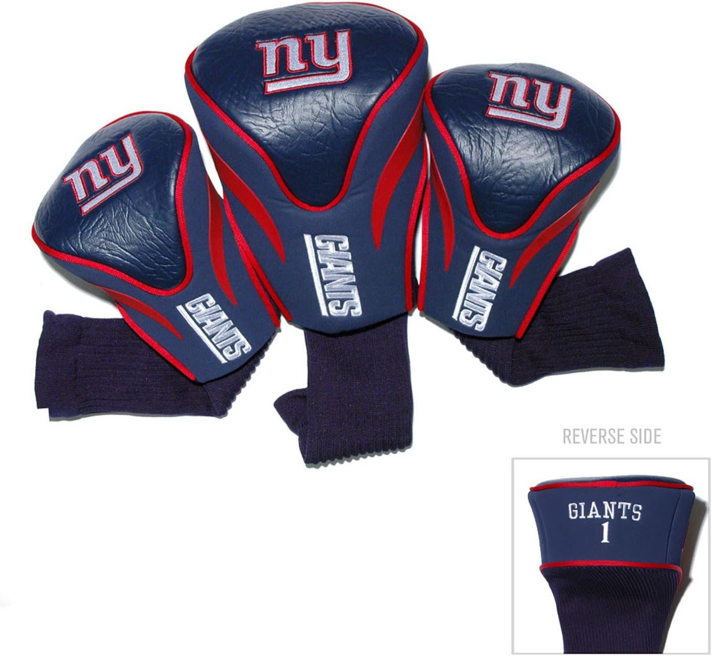 Team Golf NFL New York Giants Contour Golf Club Headcovers (3 Count), Numbered 1, 3, & X, Fits Oversized Drivers, Utility, Rescue & Fairway Clubs, Velour lined for Extra Club Protection : Sports Fan Golf Club Head Covers : Sports & Outdoors