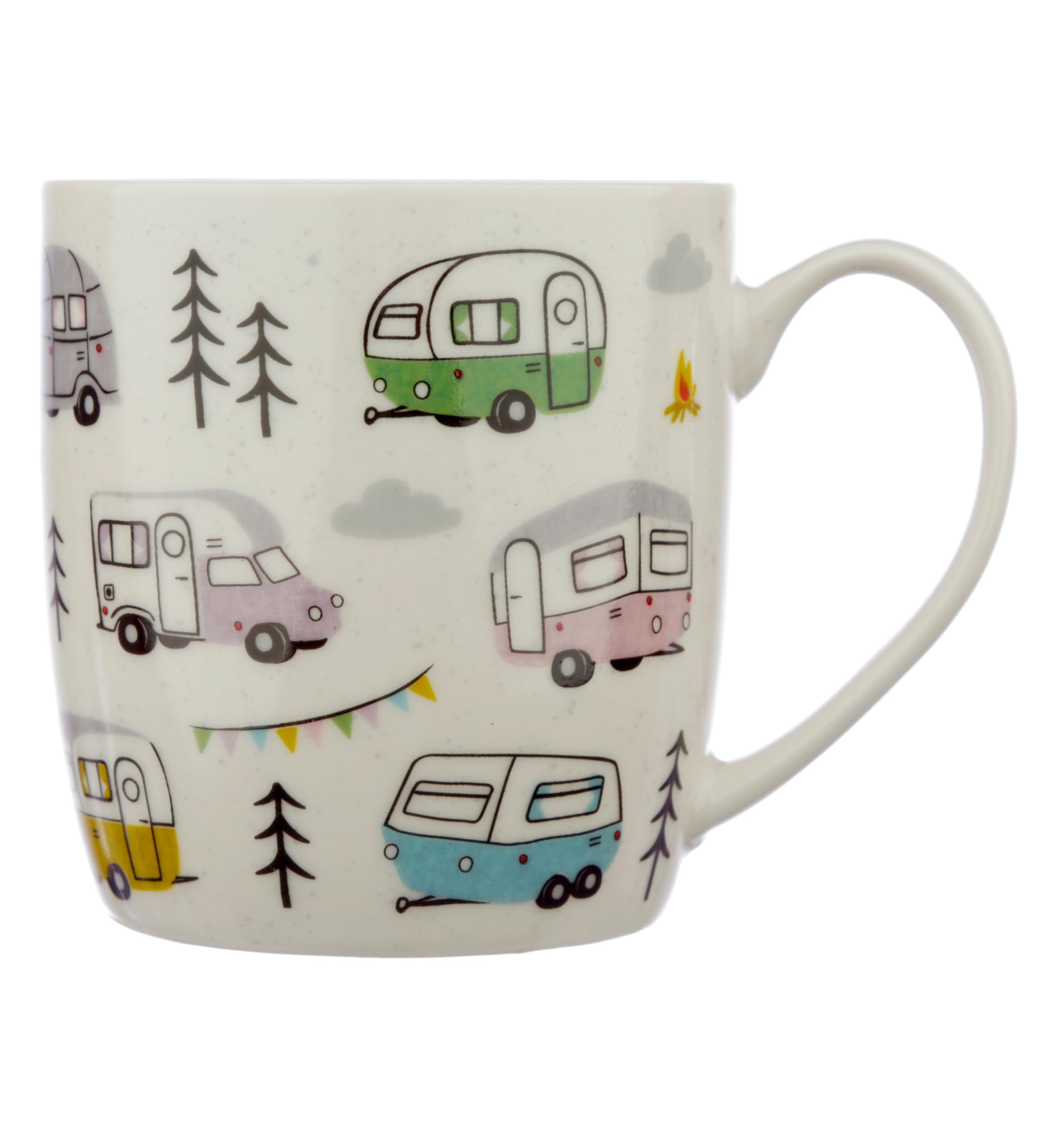 Puckator Wildwood Caravan Porcelain Tea Coffee Mug - Funny Home Accessories - Cute Gifts for Girlfriend - Large Mugs for Men Women Hot Drinks - Cute Cups Presents - Secret Santa Gift - Cup Set