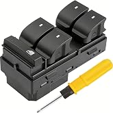 Power Window Control Switch Driver Side with RED Light for GMC, 20945224 | For 2007-2016 Acadia, Durable Materials &amp; Plug and Play