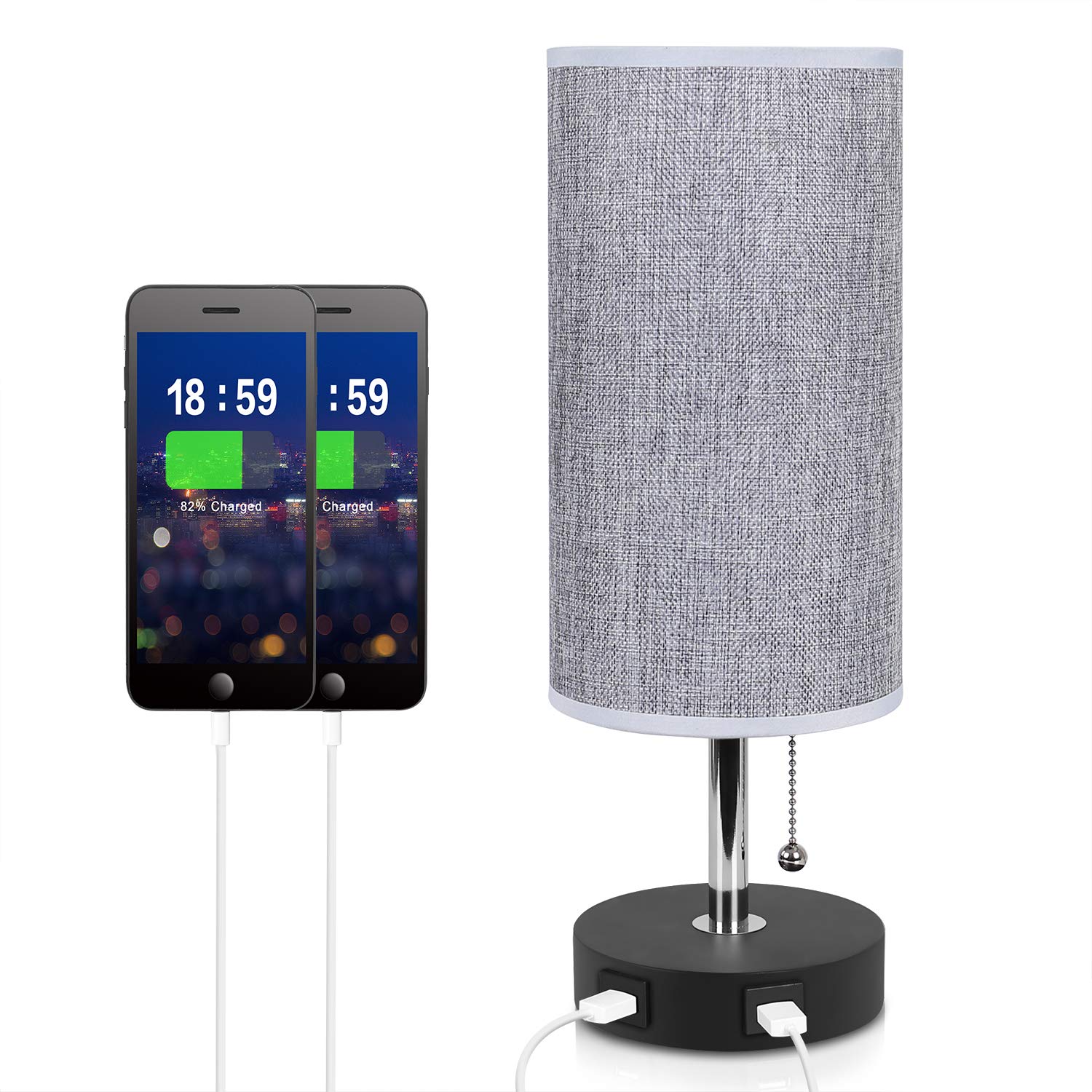 Best usb table lamp gray