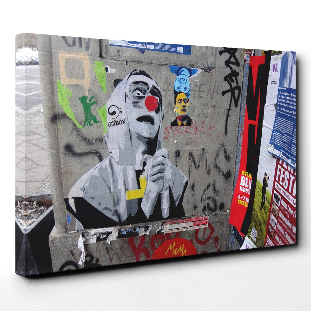 Berlin Germany Graffiti Wall Art (2) Canvas Print | Gallery Wrapped 30mm Frame Wall Art | 20x14 inches | Ready to Hang | Contemporary Picture | Living Room Bedroom Lounge Office