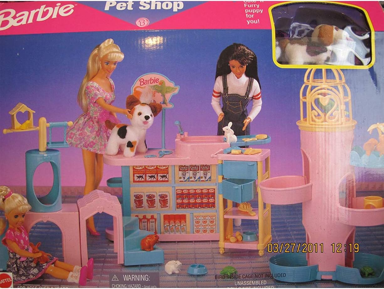 barbie pet shop playset