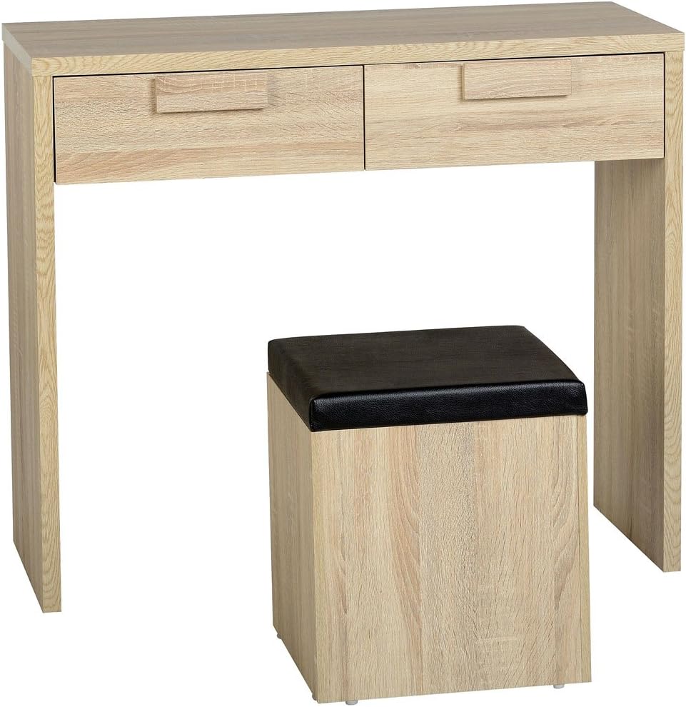 Home Essentials Inc Seconique Cambourne 2 Drawer Dressing Table Stool Set