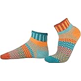 Solmate Socks Mismatched Quarter Length Socks for Women/Men, USA Made with Recycled Yarns